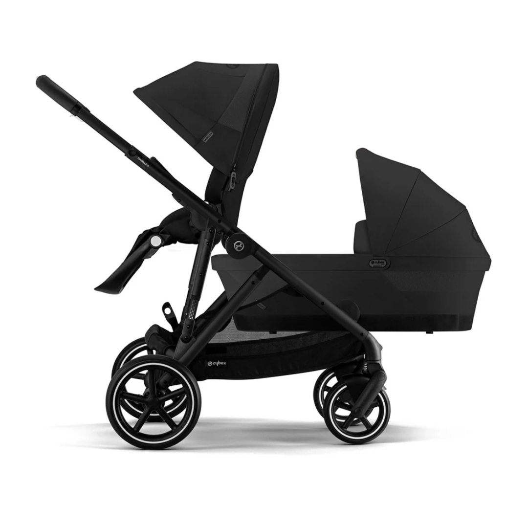 Cybex Gazelle S Double Pushchair (2023) - Moon Black | Black