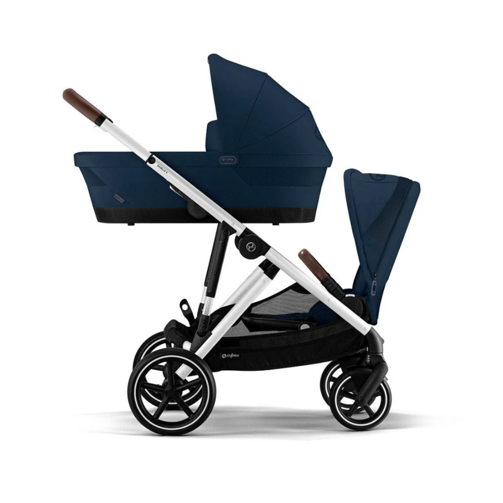 Cybex Gazelle S Double Pushchair (2023) - Ocean Blue - Silver