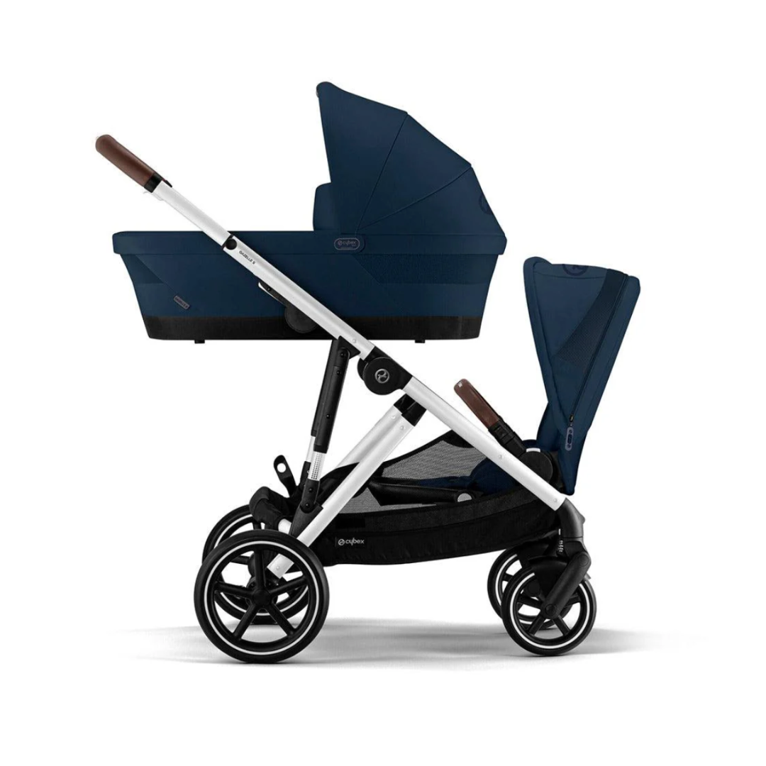 Cybex Gazelle S Double Pushchair (2023) - Ocean Blue - Silver