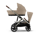 Cybex Gazelle S Double Pushchair  (2023) - Almond Beige | Taupe