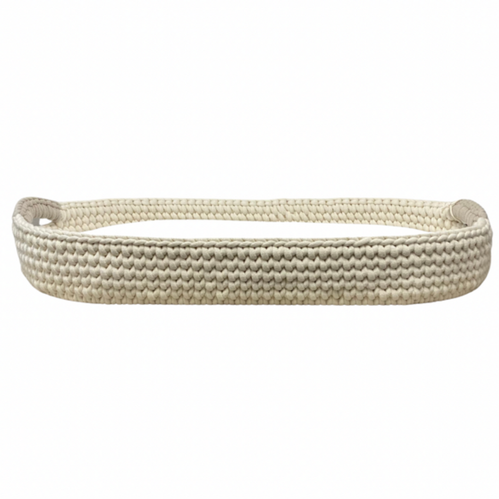 Crochet Changing Basket Bundle - Beige/Cream