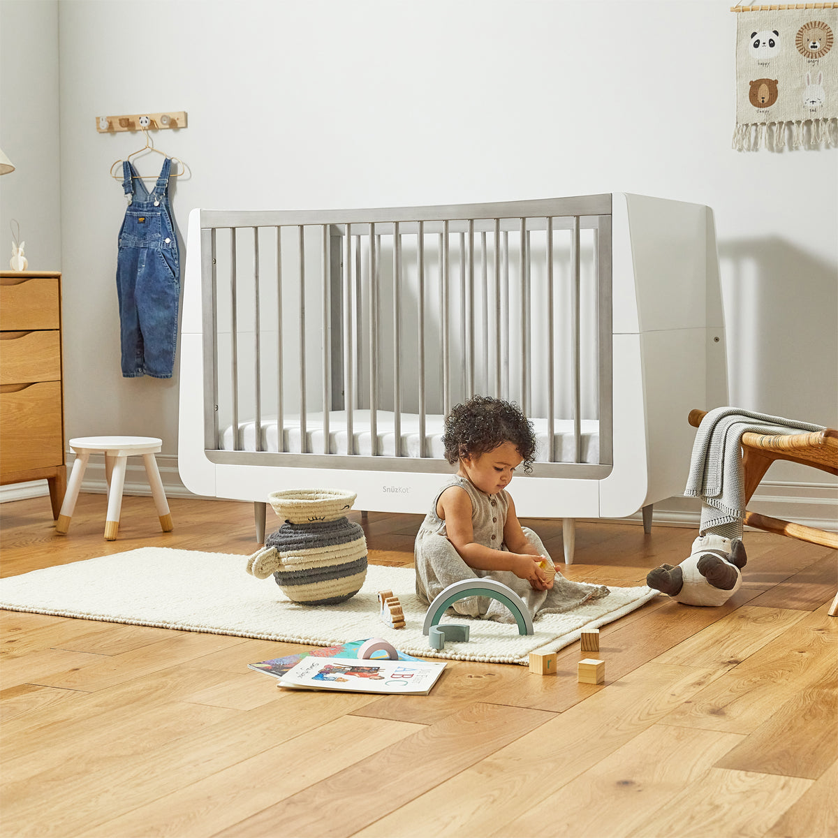 SnuzKot Skandi Cot Bed - The Natural Edit Silver Birch