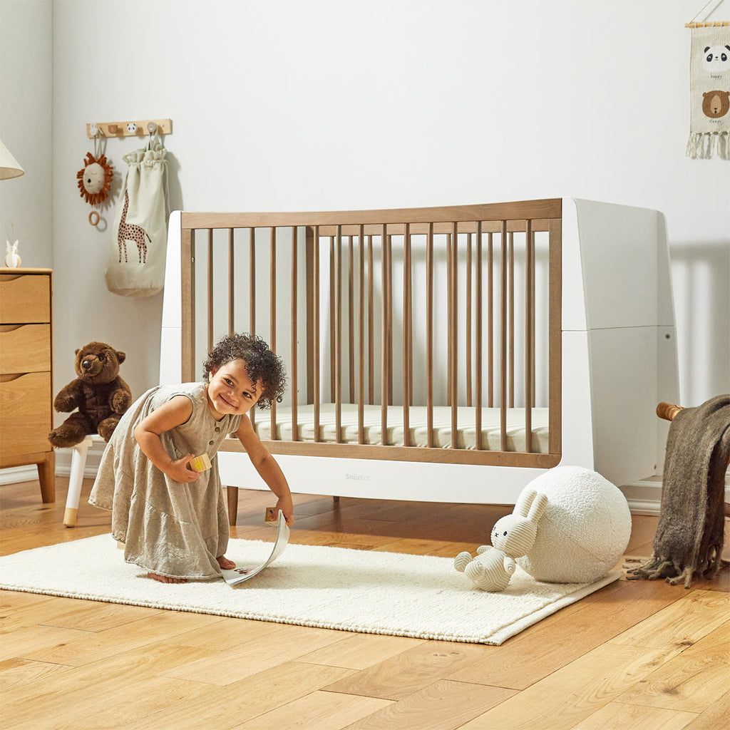 SnuzKot Skandi Cot Bed - The Natural Edit Walnut
