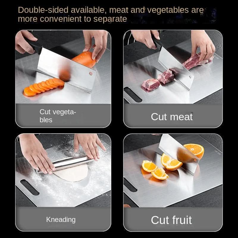 TitanClean stainless steel chopping board - antibacterial & scratch-resistant for your kitchen