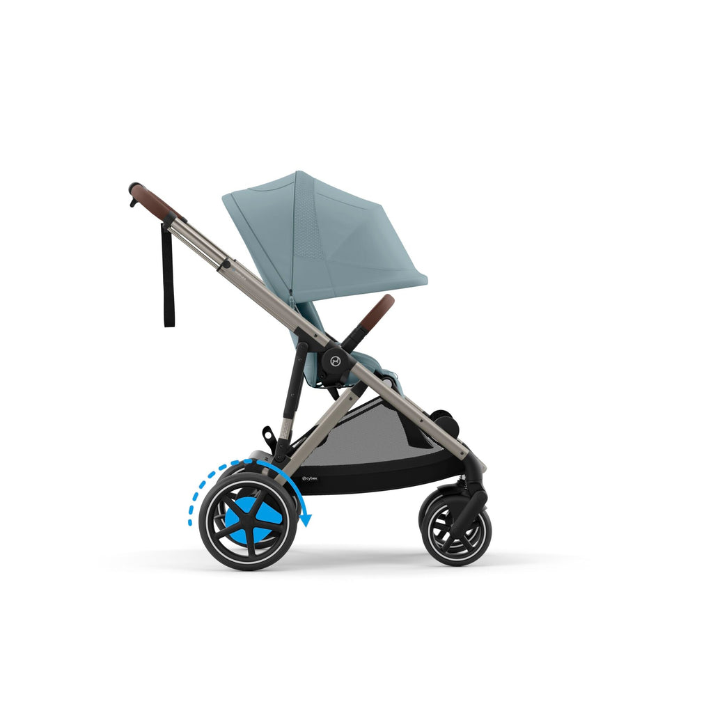 Cybex e-Gazelle S Pushchair 2024 Essential Bundle - Stormy Blue/ Sky Blue