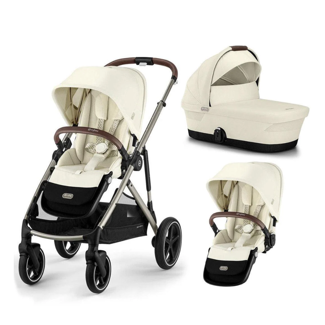 Cybex Gazelle S Double Pushchair (2023) - Seashell Beige - Taupe