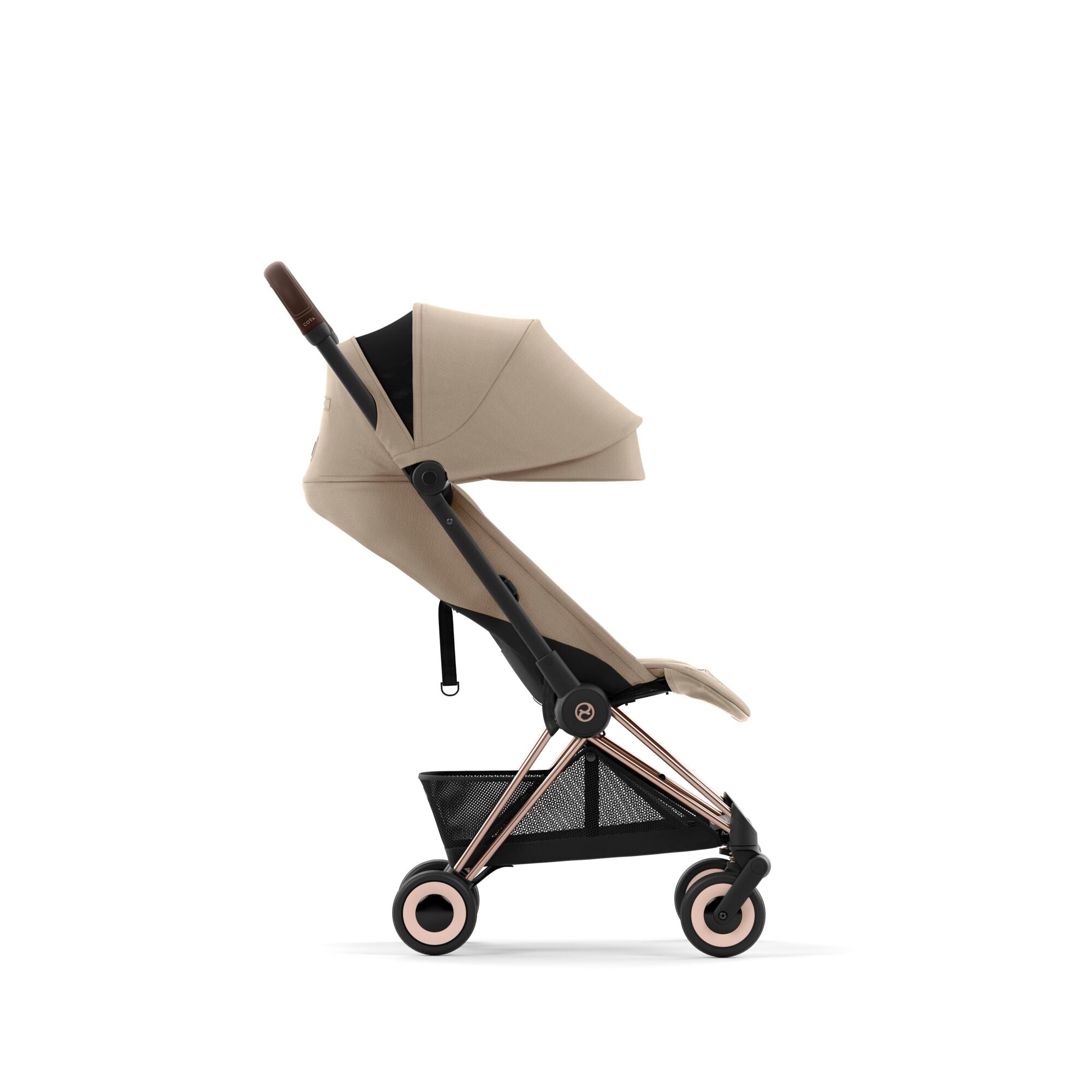 Cybex Coya Compact Stroller 2023 - Rose Gold, Cozy Beige
