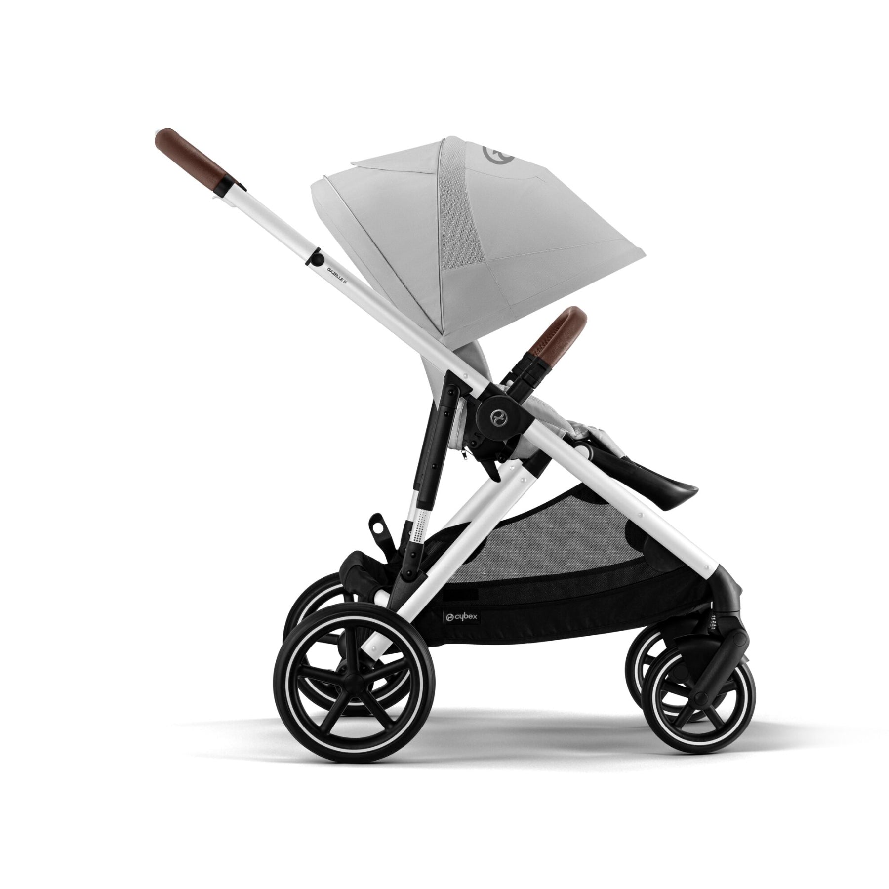 Cybex Gazelle S Double Pushchair (2023) - Lava Grey - Silver