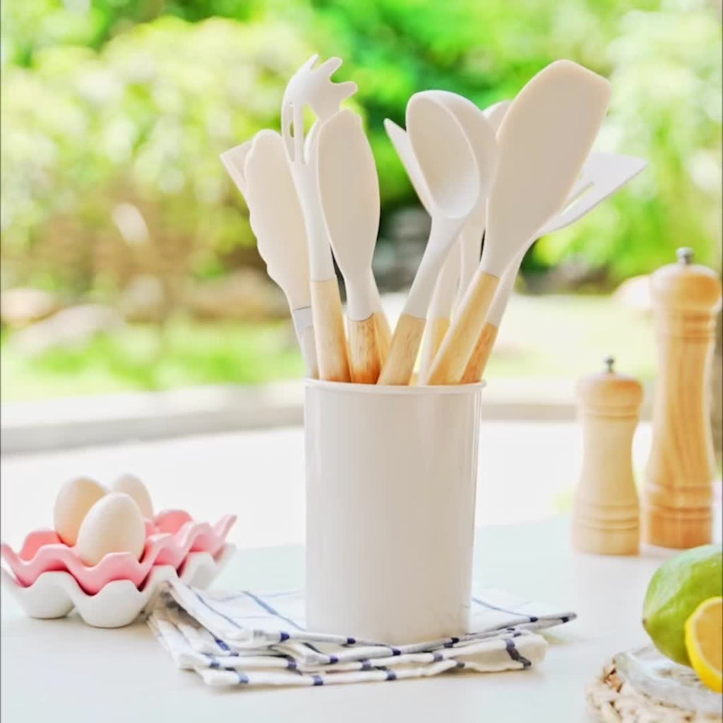 Silicone kitchen utensil set - Heat-resistant & stylish for every kitchen