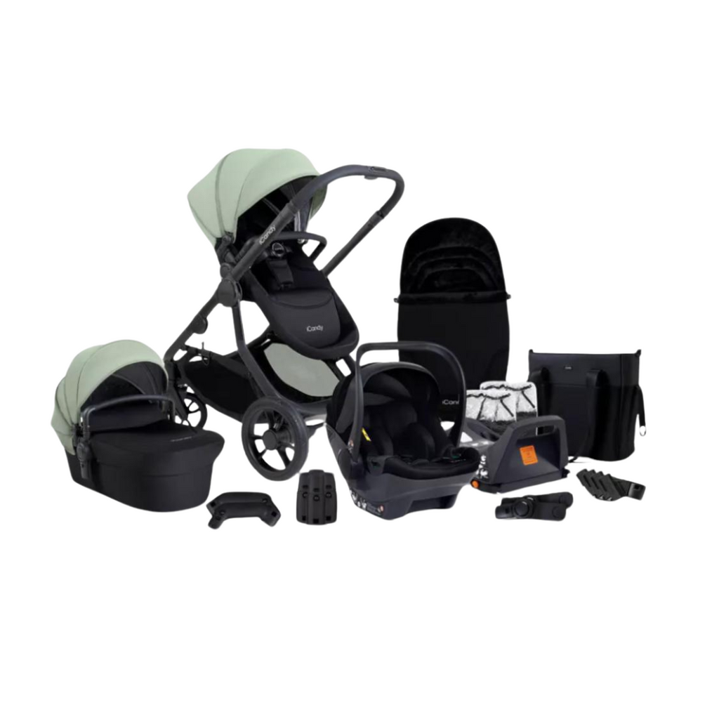 iCandy Orange 4 Pushchair Travel System | Pistachio on Black