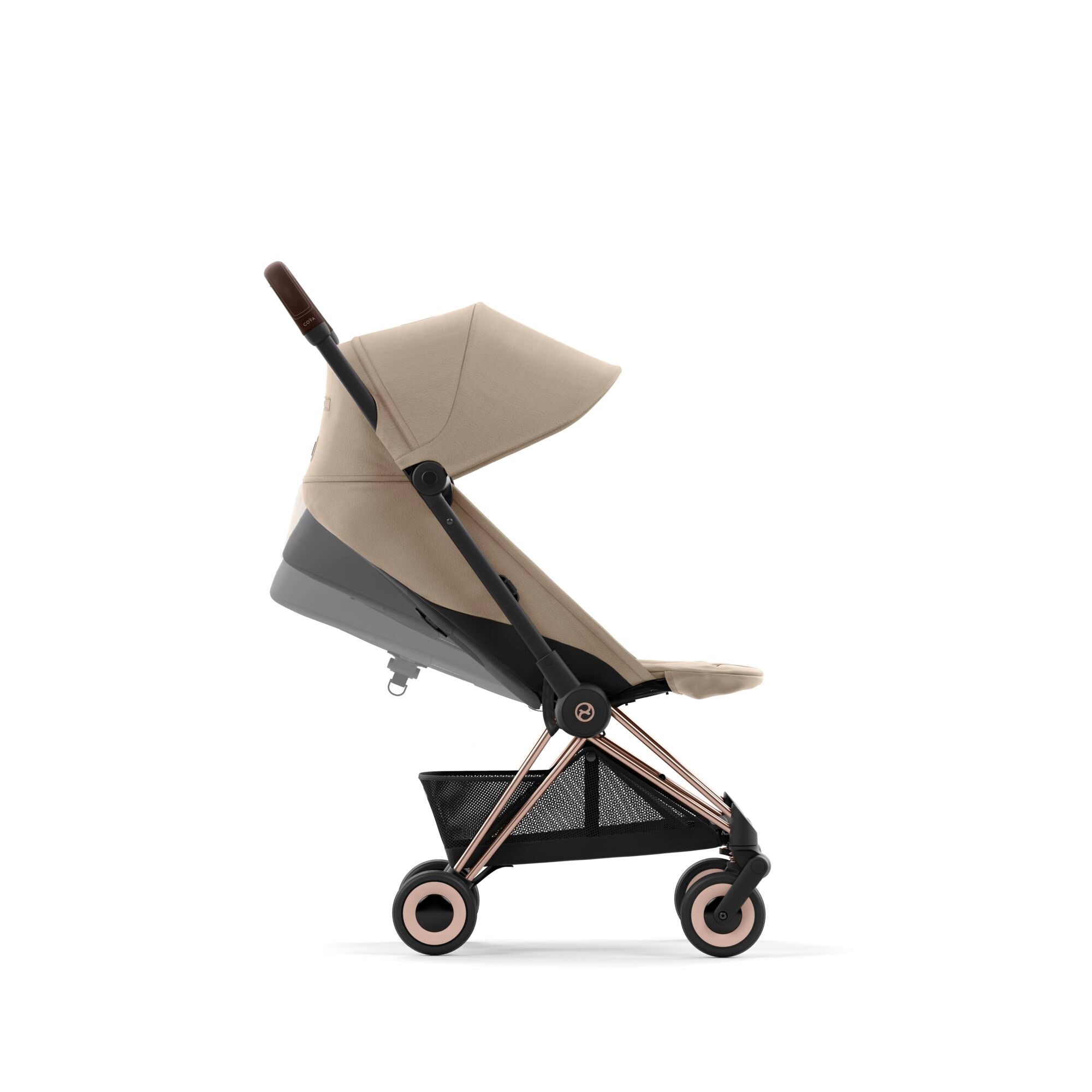 Cybex Coya Compact Stroller 2023 - Rose Gold, Cozy Beige