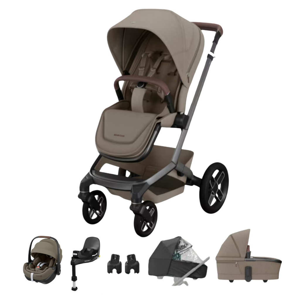 Maxi-Cosi Fame Pebble 360 Pro2 Travel System- Twillic Truffle | Black