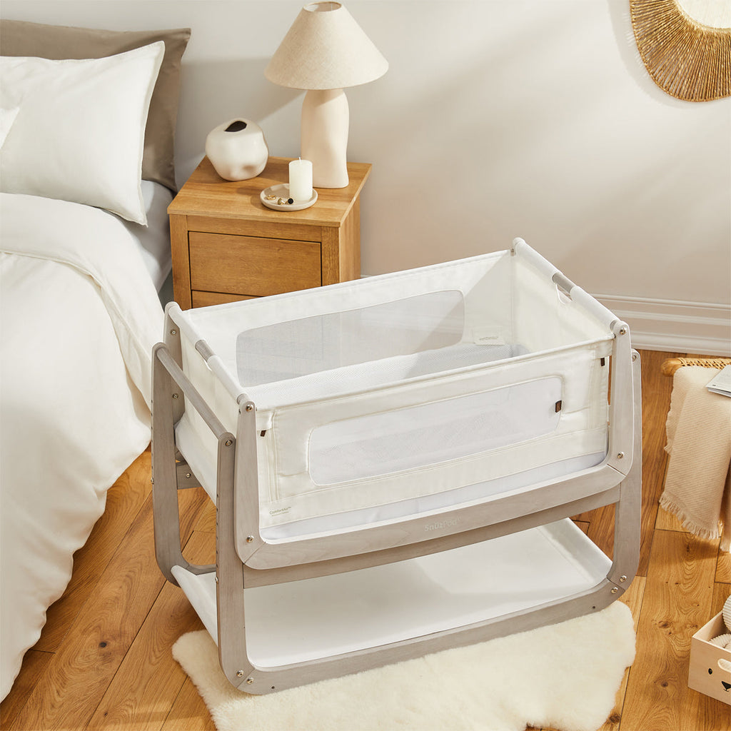 SnuzPod4 Bedside Crib - Natural Edit - Silver Birch