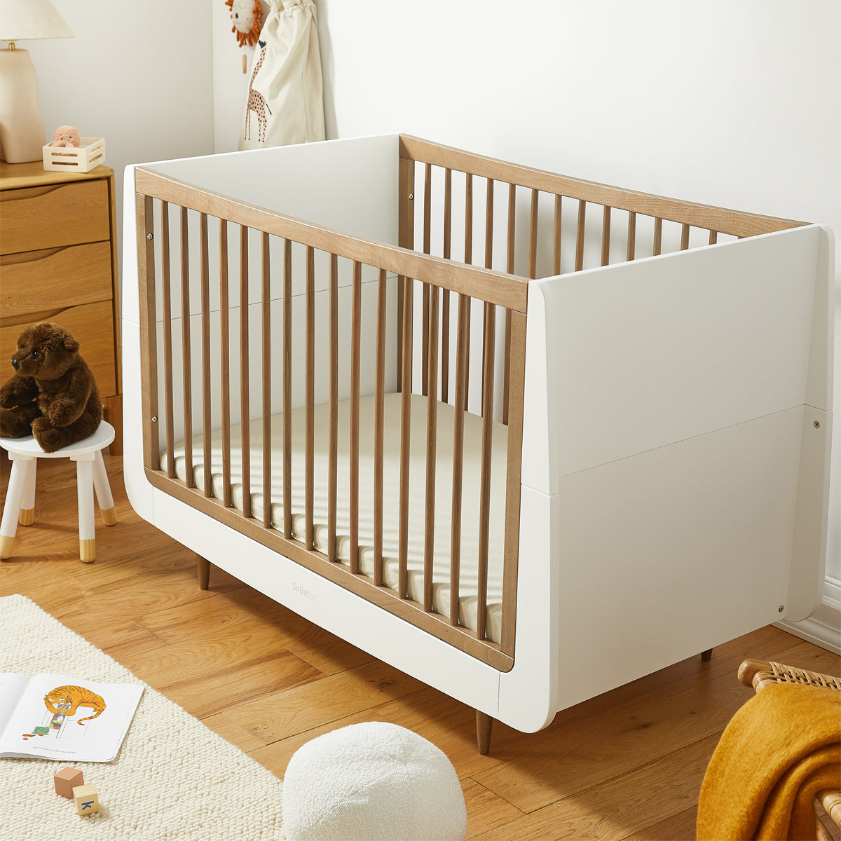 SnuzKot Skandi Cot Bed - The Natural Edit Walnut