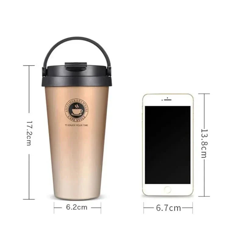 Thermasip - Insulated stainless steel travel mug | 500 ml leak-proof & double-walled