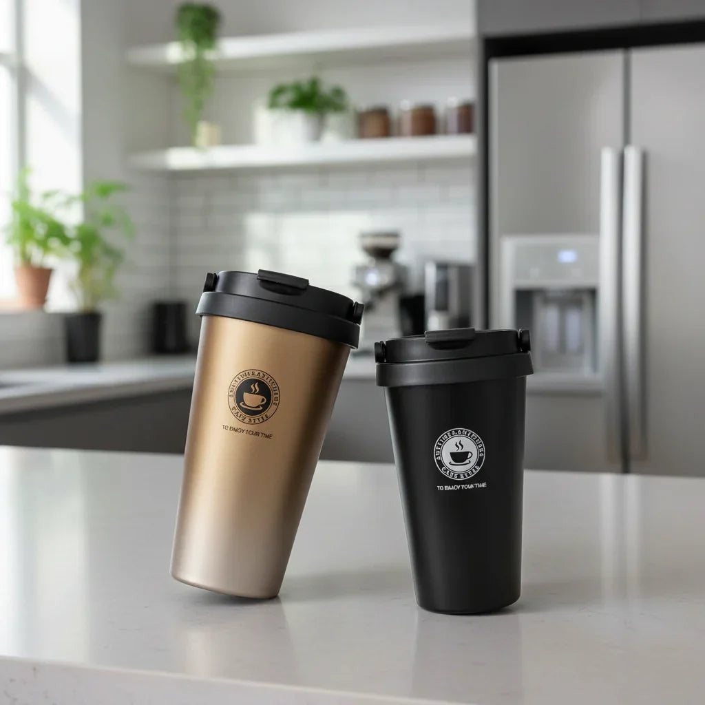 Thermasip - Insulated stainless steel travel mug | 500 ml leak-proof & double-walled