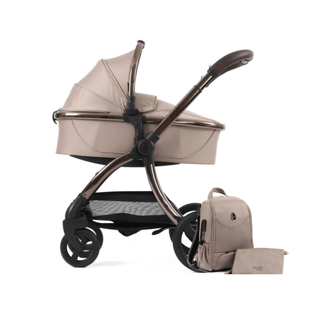 Egg3 Pushchair & Carrycot - Special Edition Houndstooth Almond