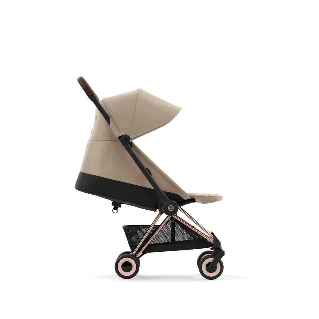 Cybex Coya Compact Stroller 2023 - Rose Gold, Cozy Beige
