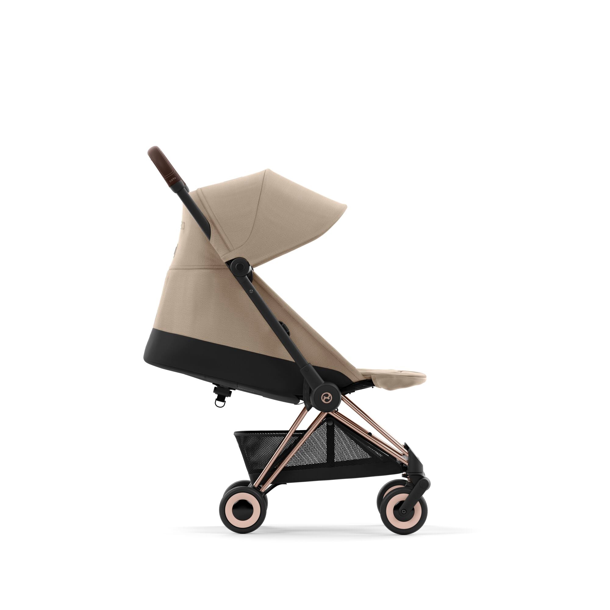 Cybex Coya Compact Stroller 2023 - Rose Gold, Cozy Beige