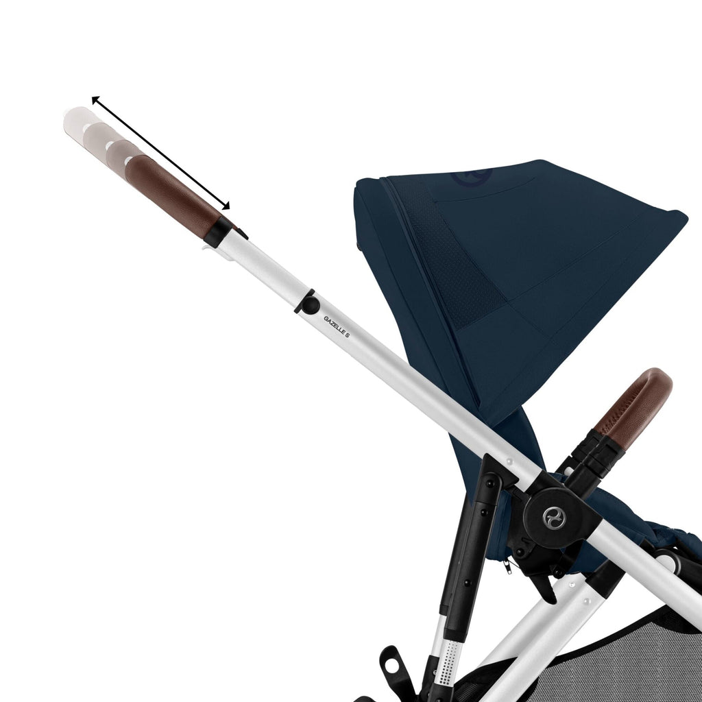 Cybex Gazelle S Double Pushchair (2023) - Ocean Blue - Silver