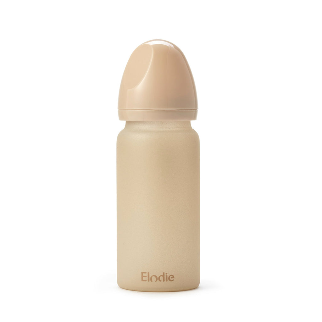 Elodie Glass Feeding Bottle - Pure Khaki