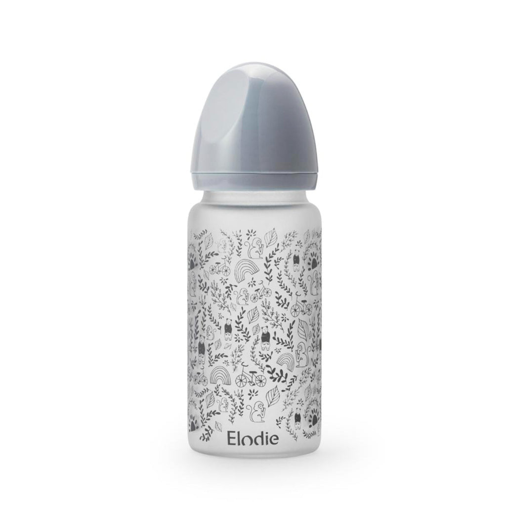 Elodie Glass Feeding Bottle - Monkey Sunrise