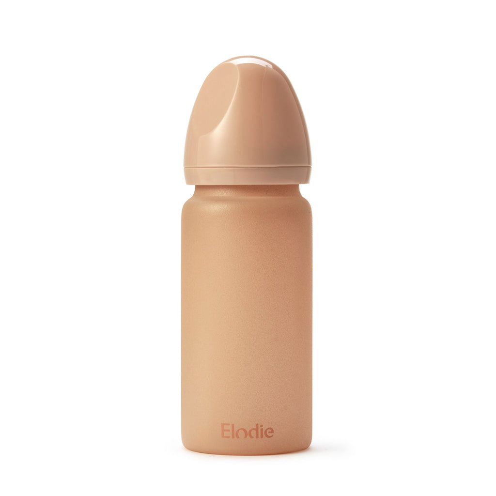 Elodie Glass Feeding Bottle - Blushing Pink