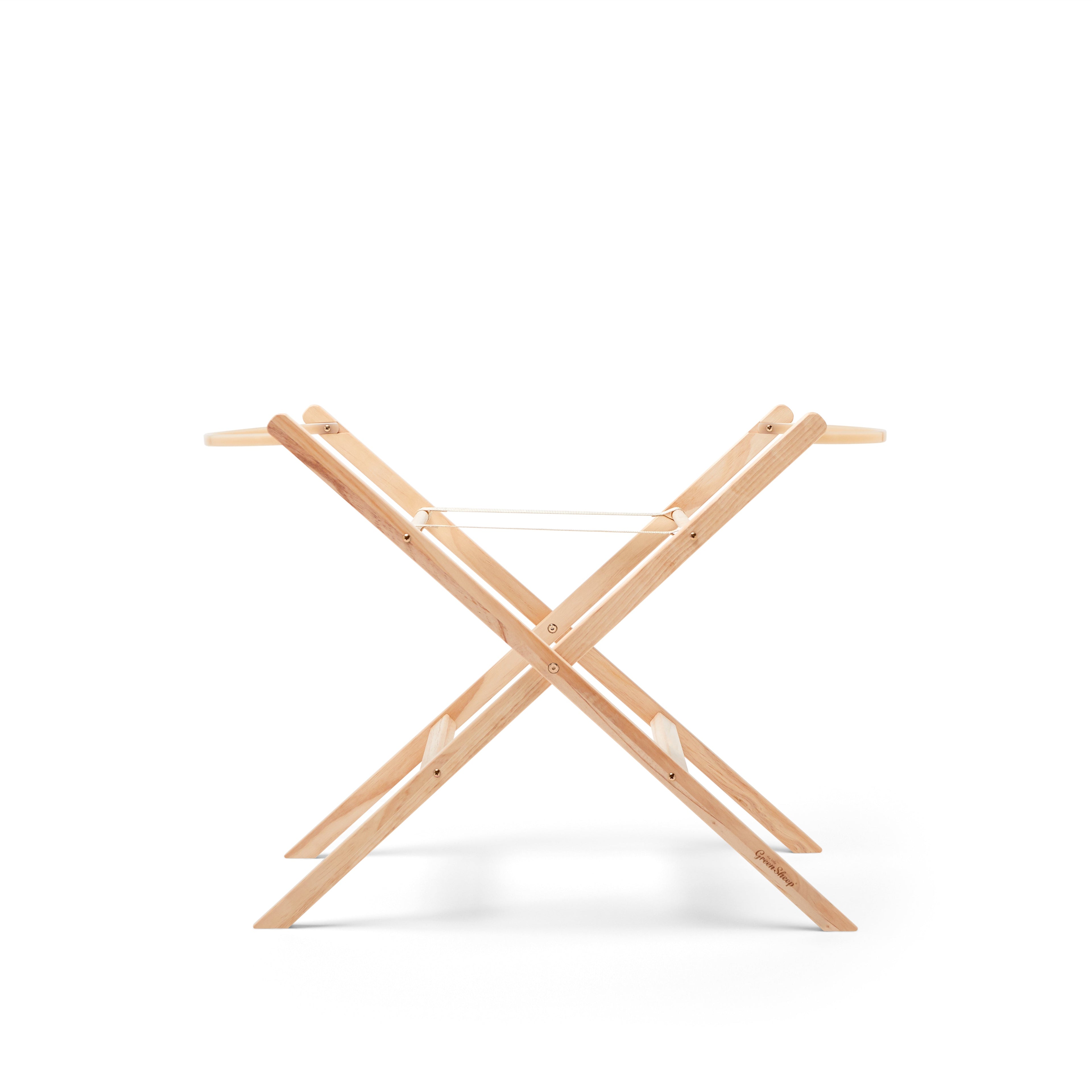 The Little Green Sheep Knitted Moses Basket & Stand - Truffle