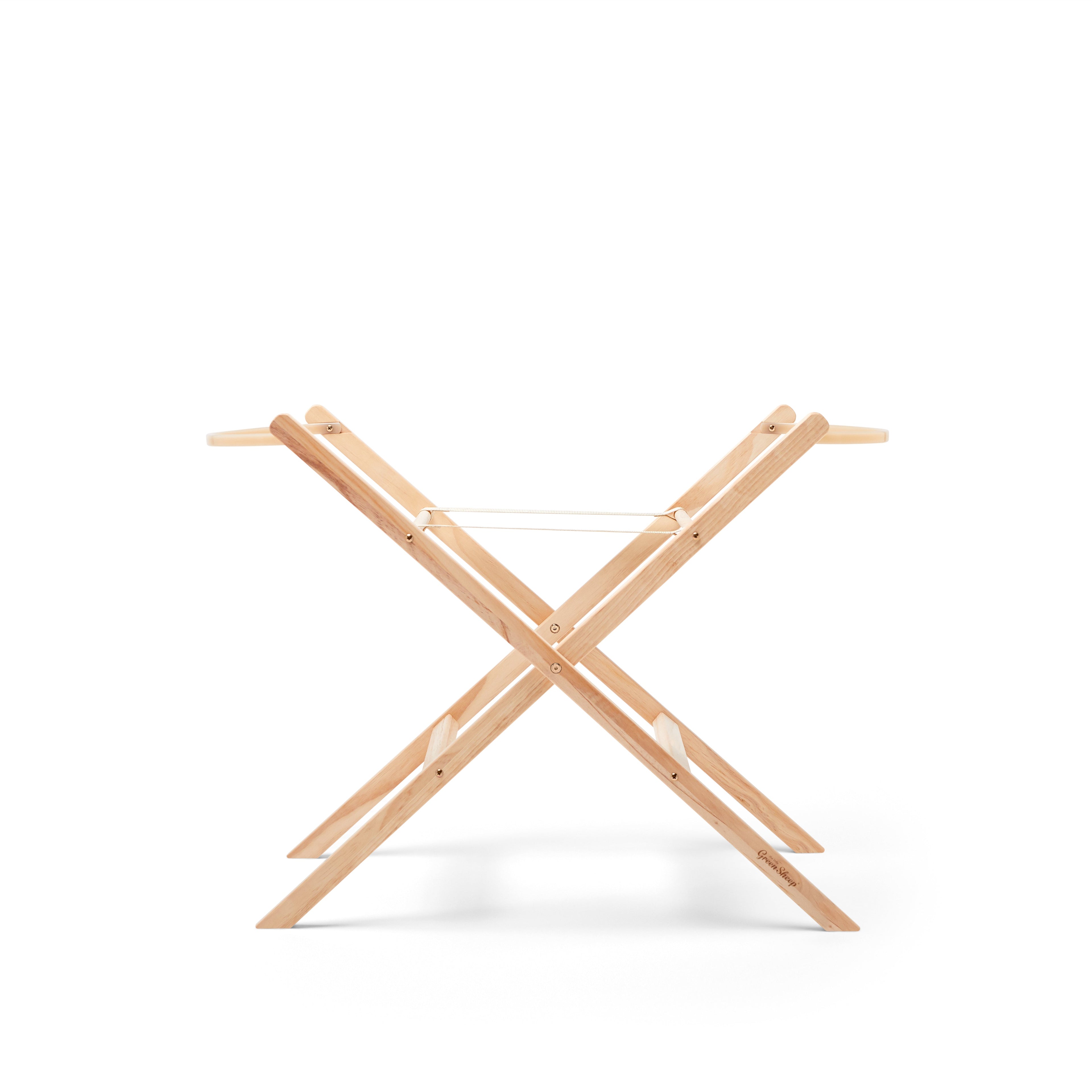 The Little Green Sheep Quilted Moses Basket & Stand - Terracotta Rice