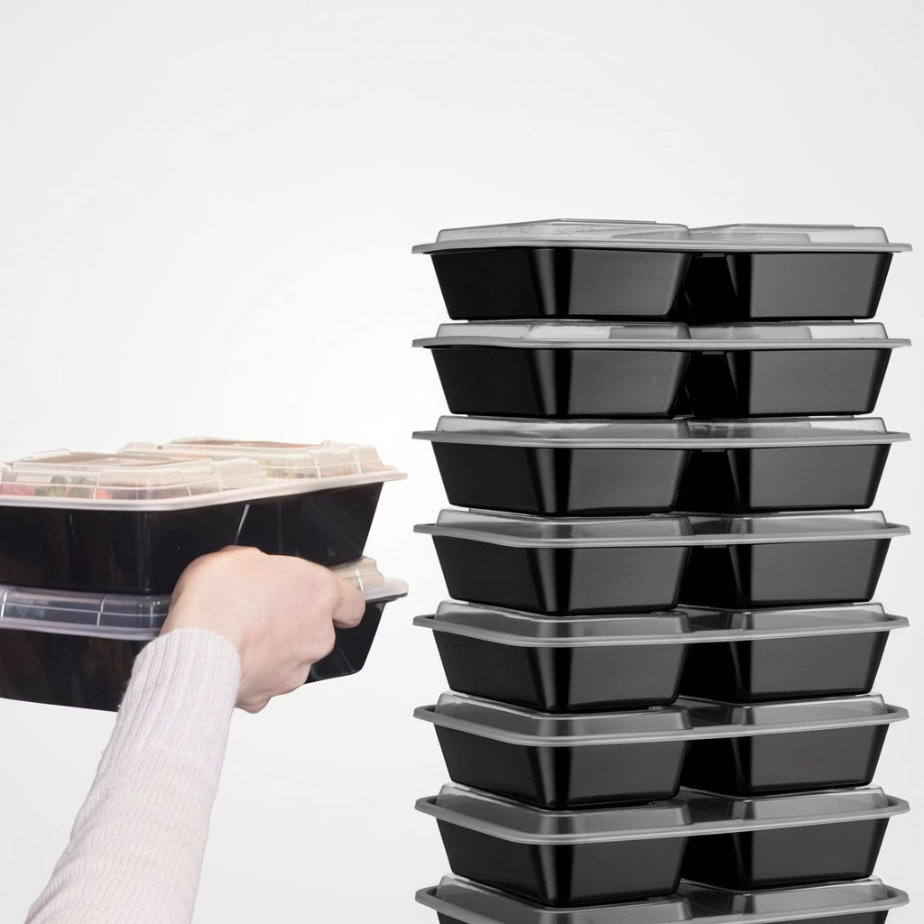 Bento Box with 3 compartments - Efficient meal planning & portion control