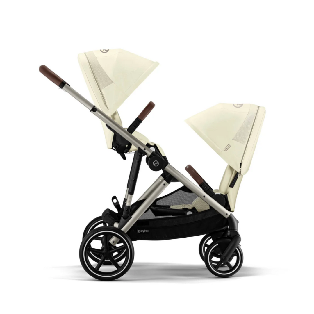 Cybex Gazelle S Double Pushchair (2023) - Seashell Beige - Taupe