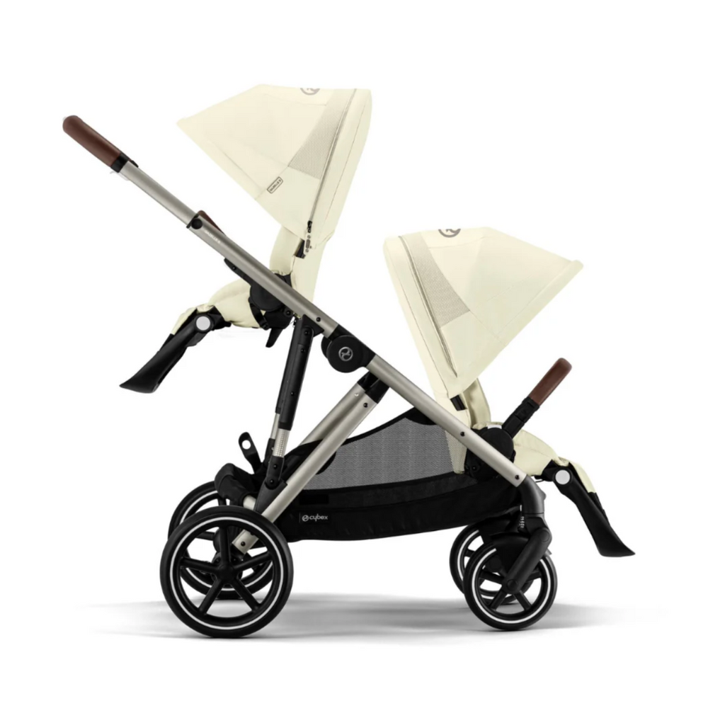 Cybex Gazelle S Double Pushchair (2023) - Seashell Beige - Taupe