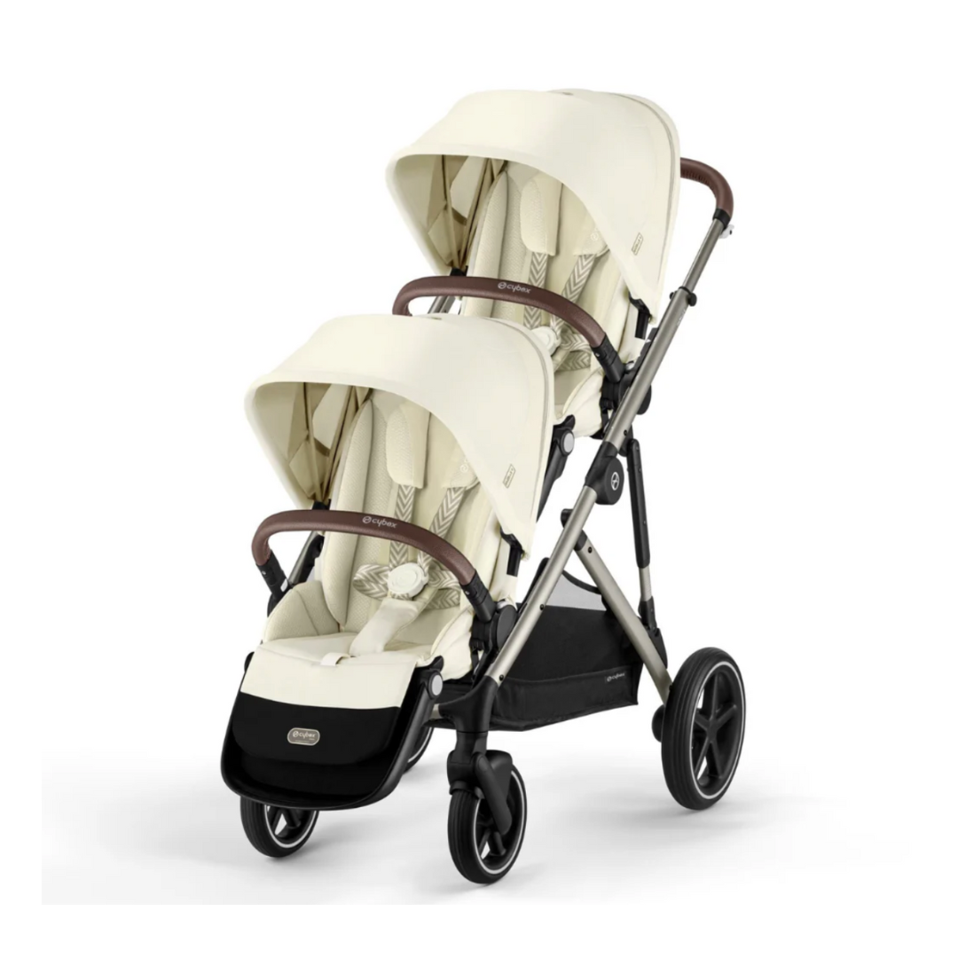 Cybex Gazelle S Double Pushchair (2023) - Seashell Beige - Taupe