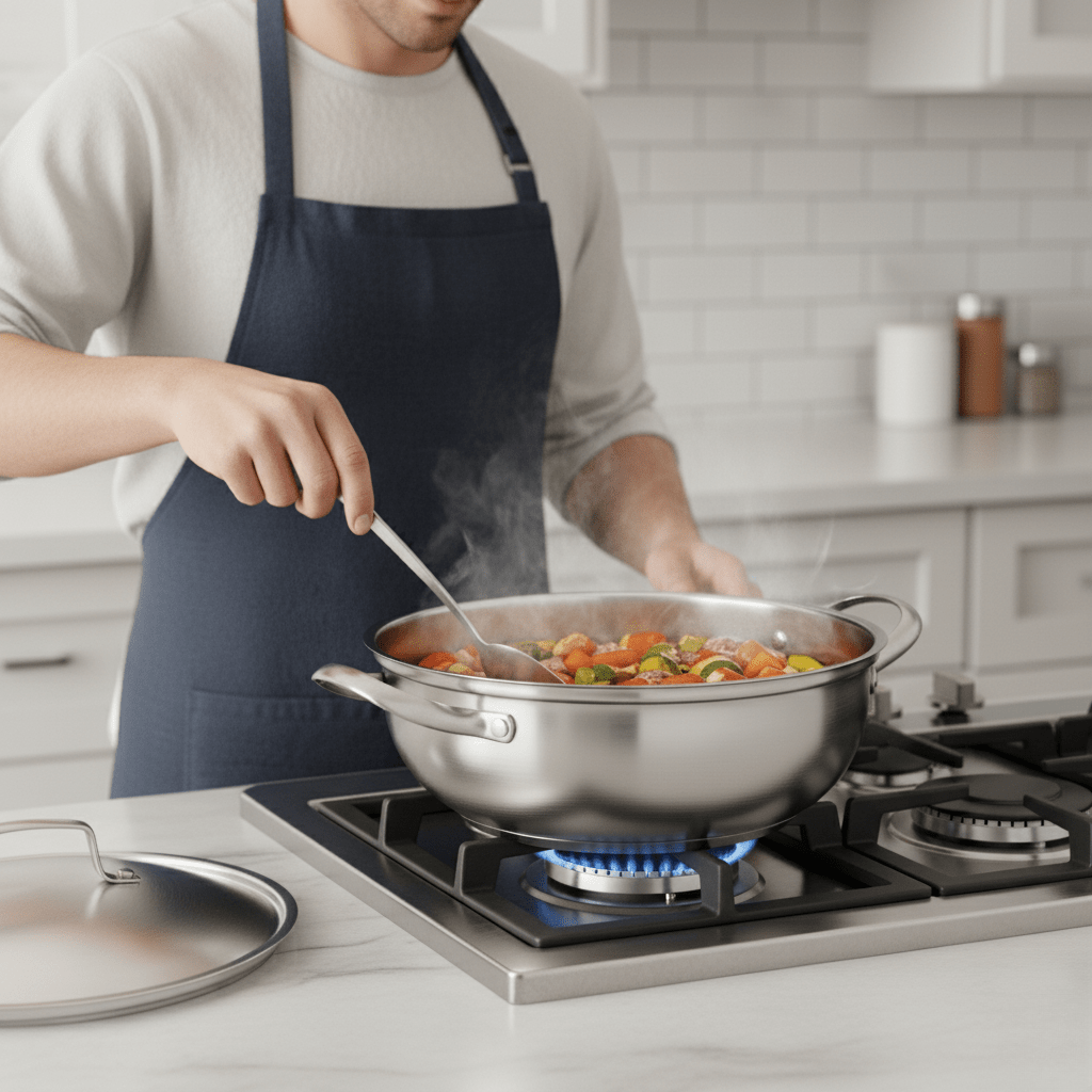 SmartBoil – Universal stainless steel cooking pot with lid for all types of stoves