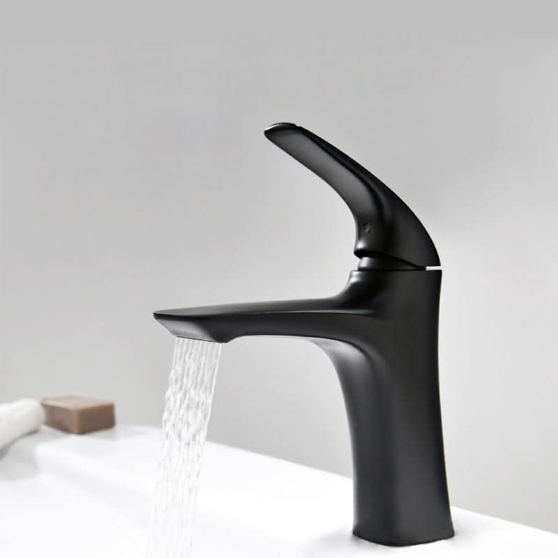 BRASSLINE Basin Tap - Modern single-hole brass basin tap with antique black finish