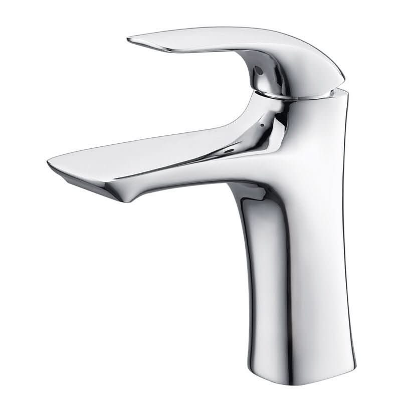 BRASSLINE Basin Tap - Modern single-hole brass basin tap with antique black finish