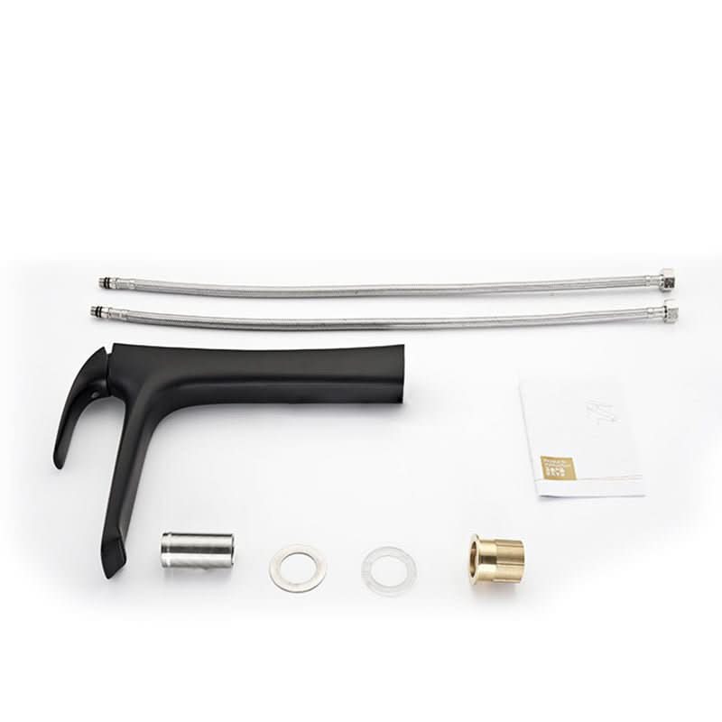BRASSLINE Basin Tap - Modern single-hole brass basin tap with antique black finish
