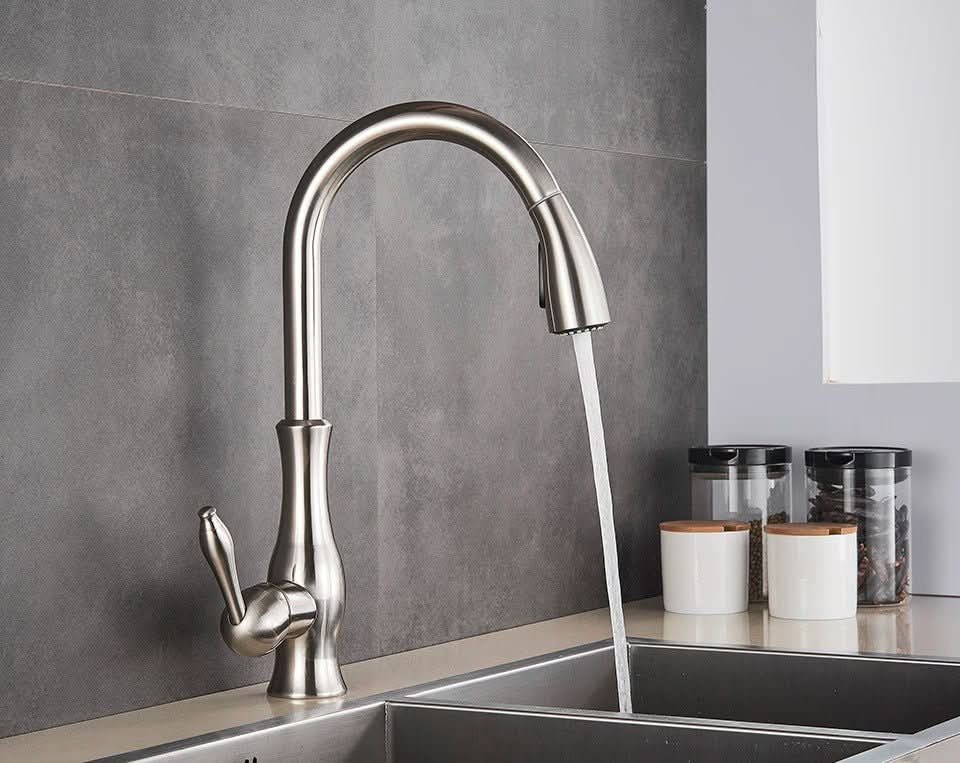 FLEXFLOW Kitchen Tap - Extendable stainless steel kitchen tap for flexible & stylish kitchen work