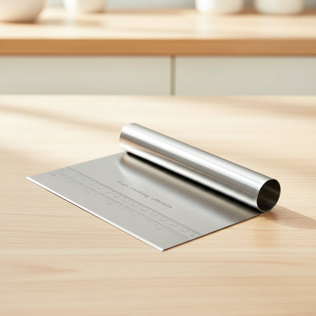 FORMEDGE – Pastry Spatula & Dough Scraper made of Stainless Steel with Measurement Scale