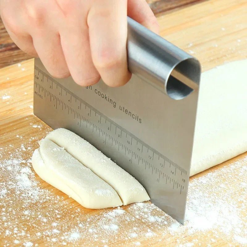 FORMEDGE – Pastry Spatula & Dough Scraper made of Stainless Steel with Measurement Scale