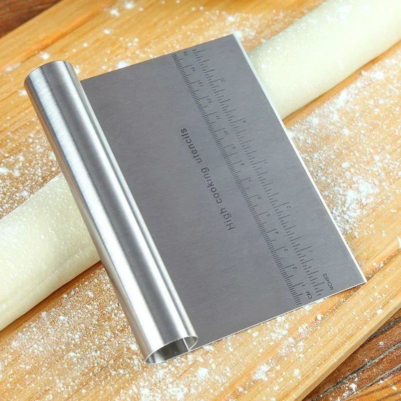 FORMEDGE – Pastry Spatula & Dough Scraper made of Stainless Steel with Measurement Scale