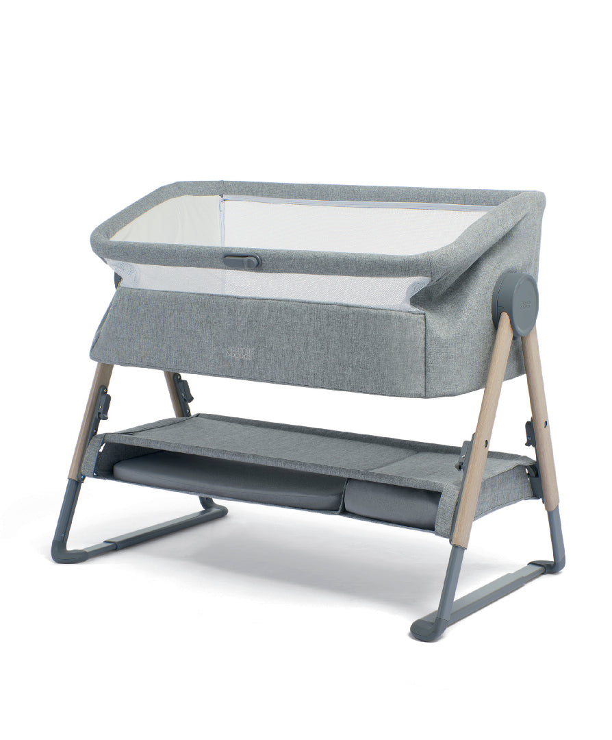 Mamas & Papas Lua Bedside Crib - Grey