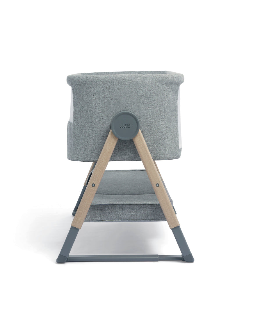 Mamas & Papas Lua Bedside Crib - Grey