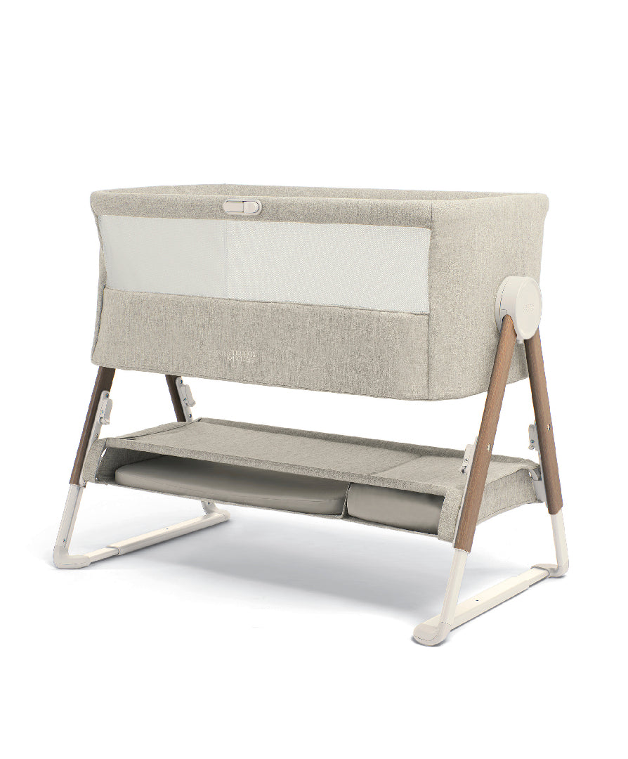 Mamas & Papas Lua Bedside Crib & Sheet Bunde - Fawn | Oat