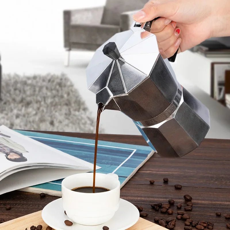 CAFÉPRO – Portable Italian Aluminum Espresso Maker for Intense Aroma