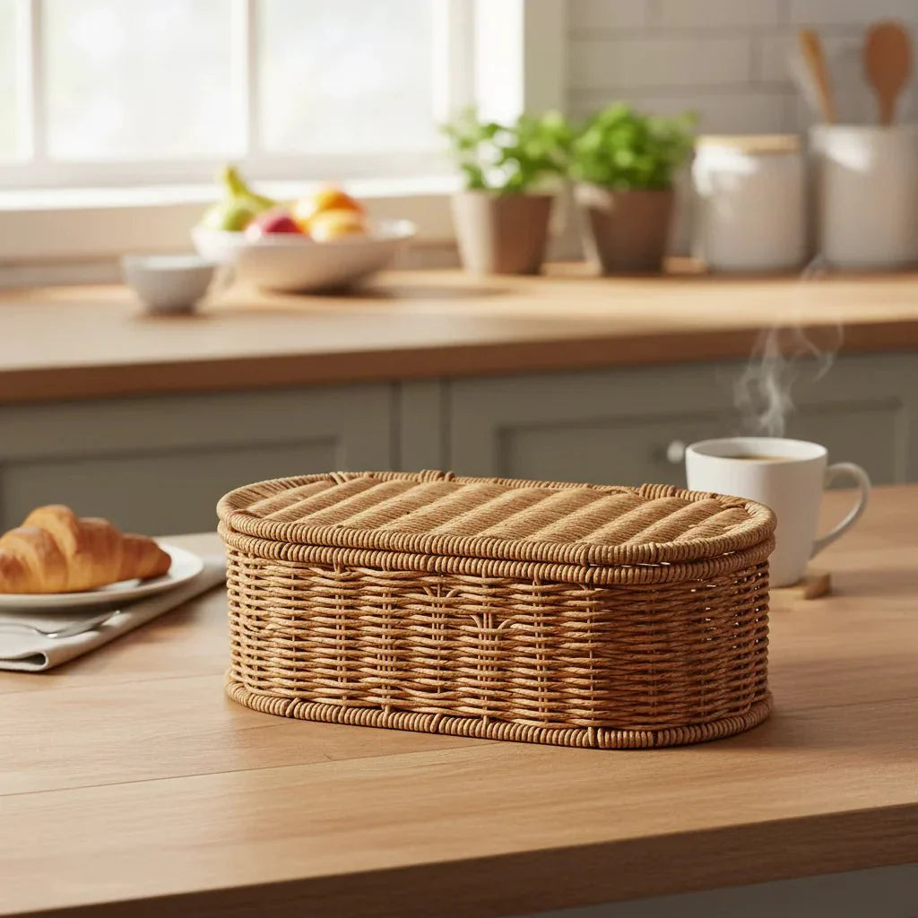 BOHOFLECHT – Woven Boho Storage Basket for Stylish Organization