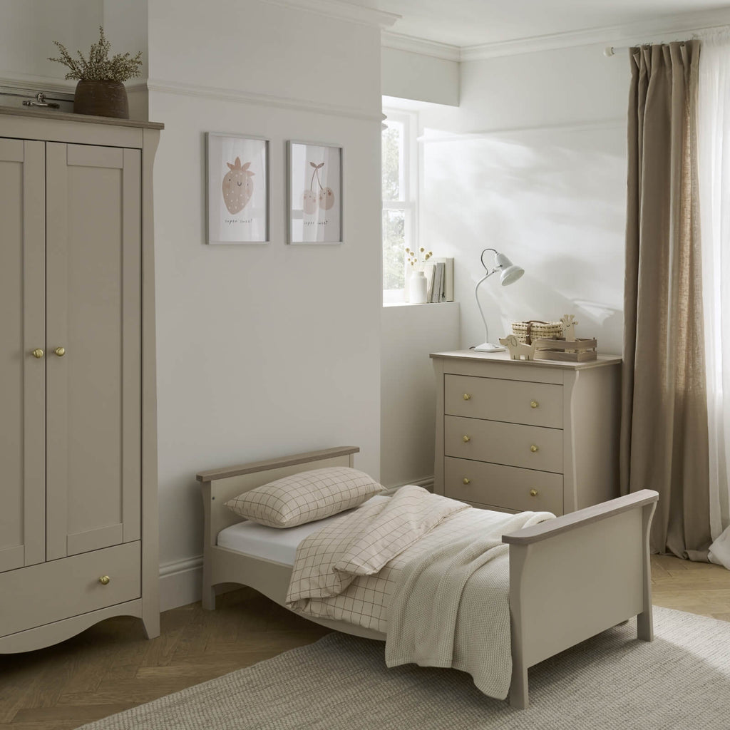 CuddleCo Clara 3 Piece Nursery Room Set - Cashmere/Ash