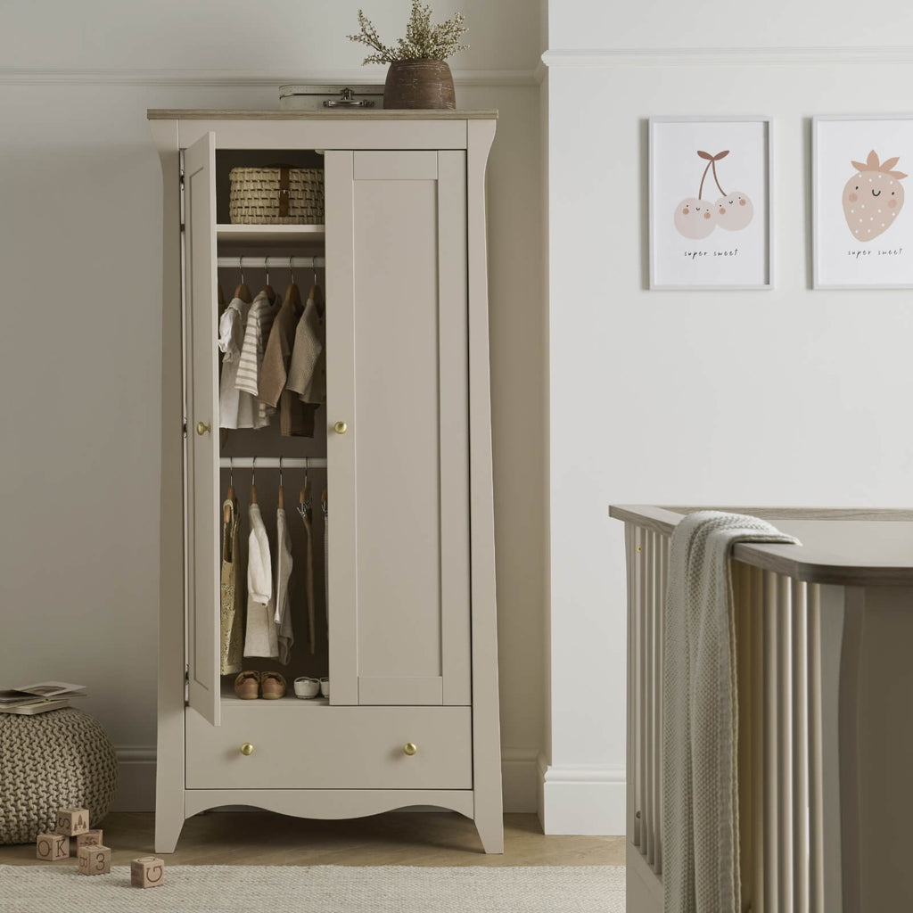 CuddleCo Clara 3 Piece Nursery Room Set - Cashmere/Ash