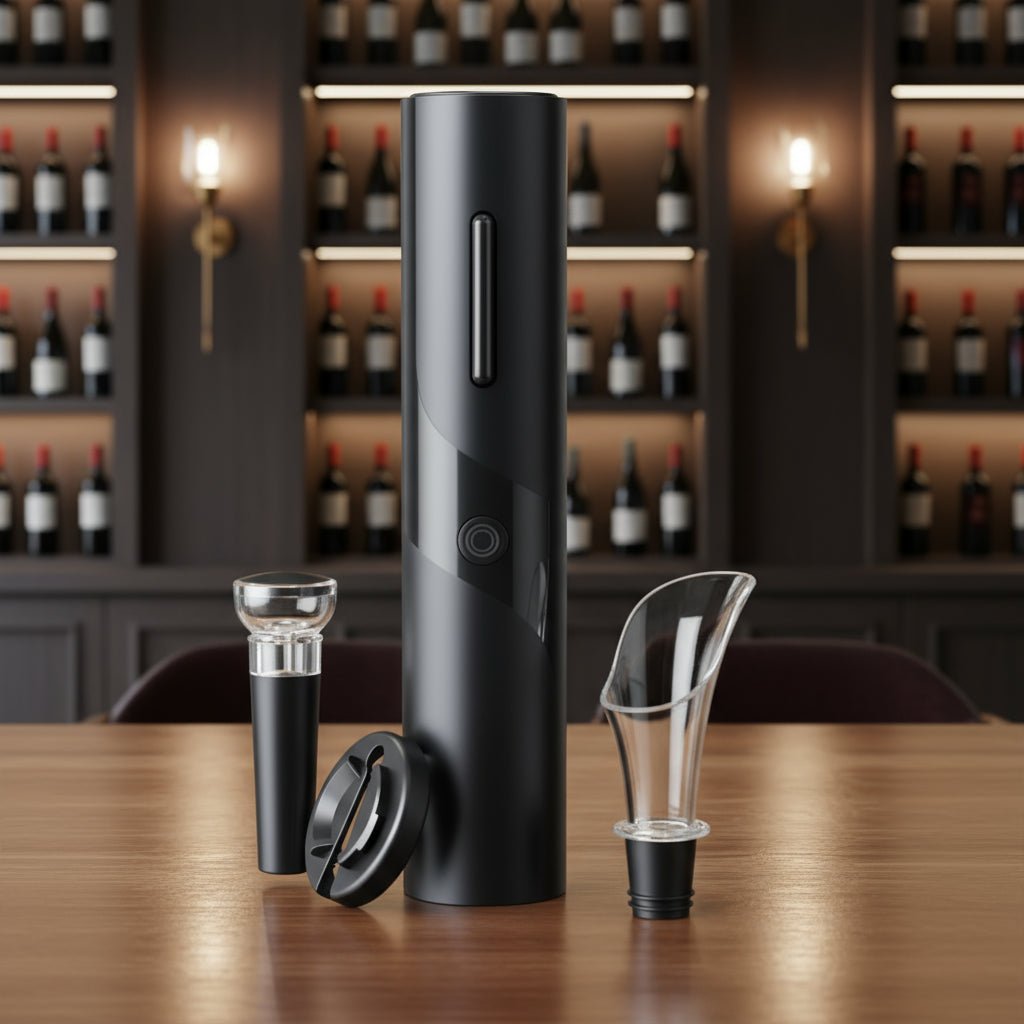 VINOMAX – 4-in-1 Intelligent Electric Corkscrew Set with Rechargeable Design
