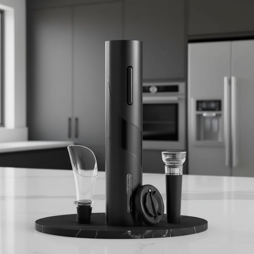 VINOMAX – 4-in-1 Intelligent Electric Corkscrew Set with Rechargeable Design